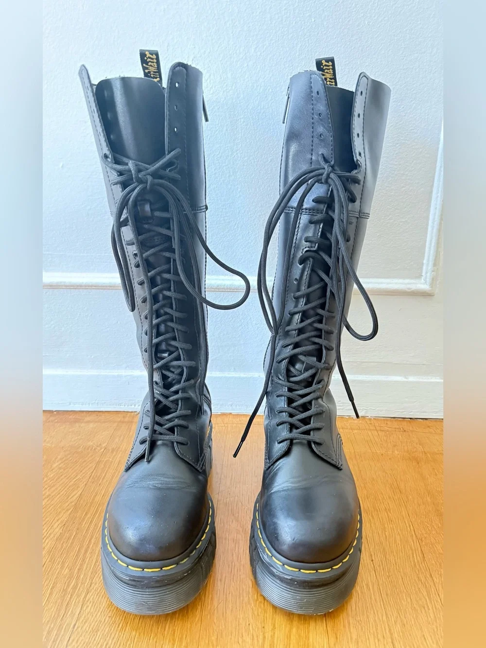 Dr. Martens Audrick 20-Eye Nappa Lux Platform Boots - EU 38